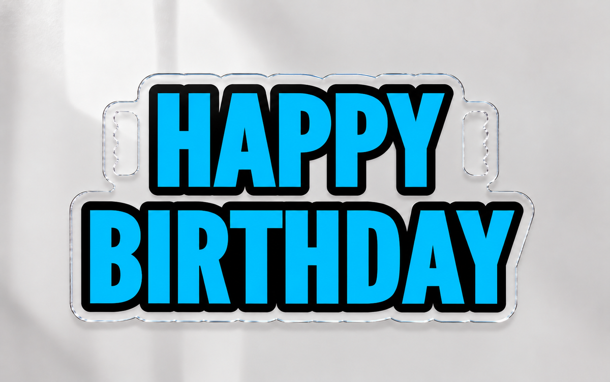Happy Birthday Sign- Blue